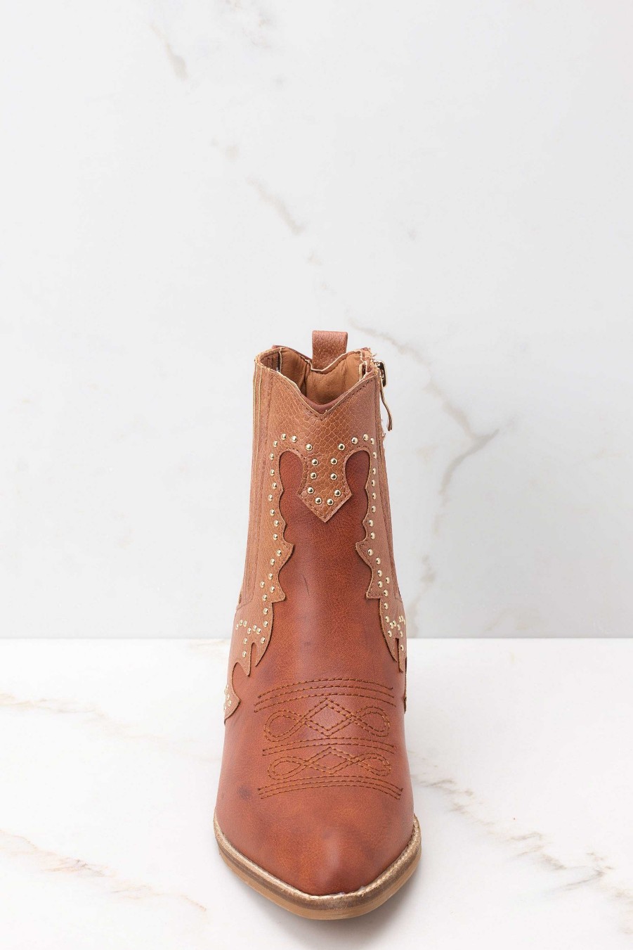 Shoes Red Dress Ankle Booties | Wild West Wonder Boots Brown