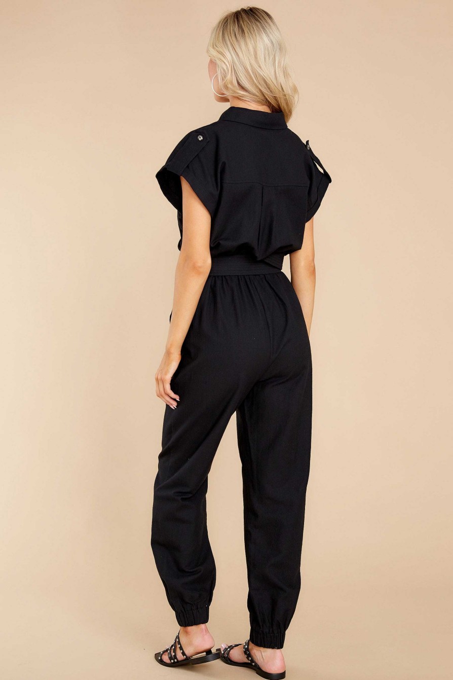 Clothing Aura Jumpsuits | Enchanting Nature Jumpsuit Black