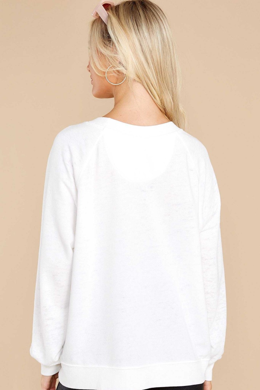 Clothing Recycled Karma Casual Tops | Take Wing And Fly Tour Tee White