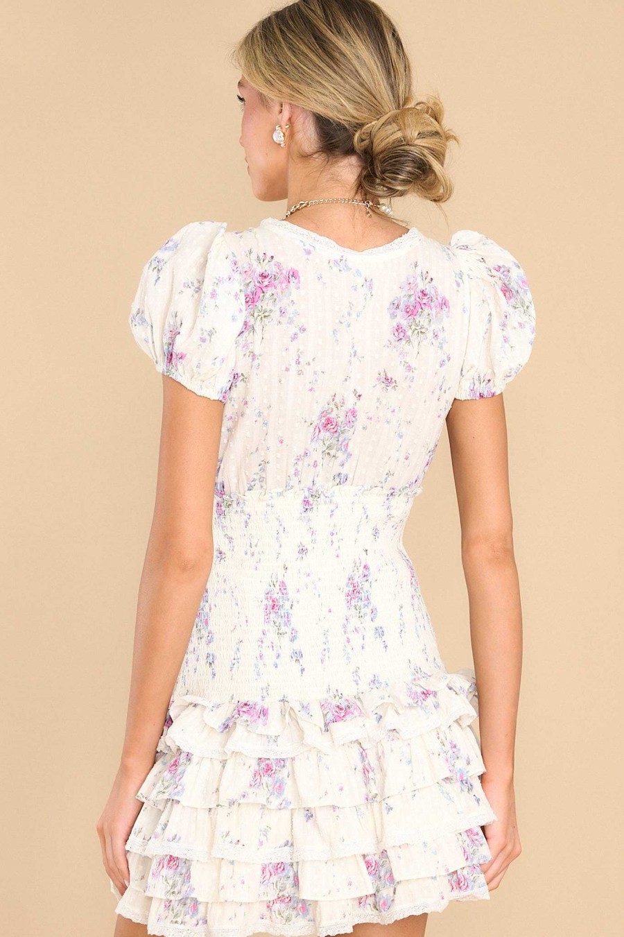 Clothing LoveShackFancy Mini Dresses | Radia Mini Dress Berry Medley