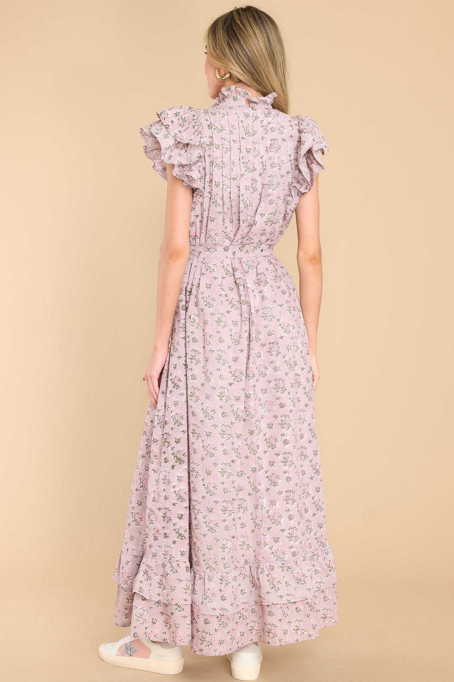 Clothing Victoria Dunn Maxi Dresses | Jasmine Gray Lilac Midi Dress Grey