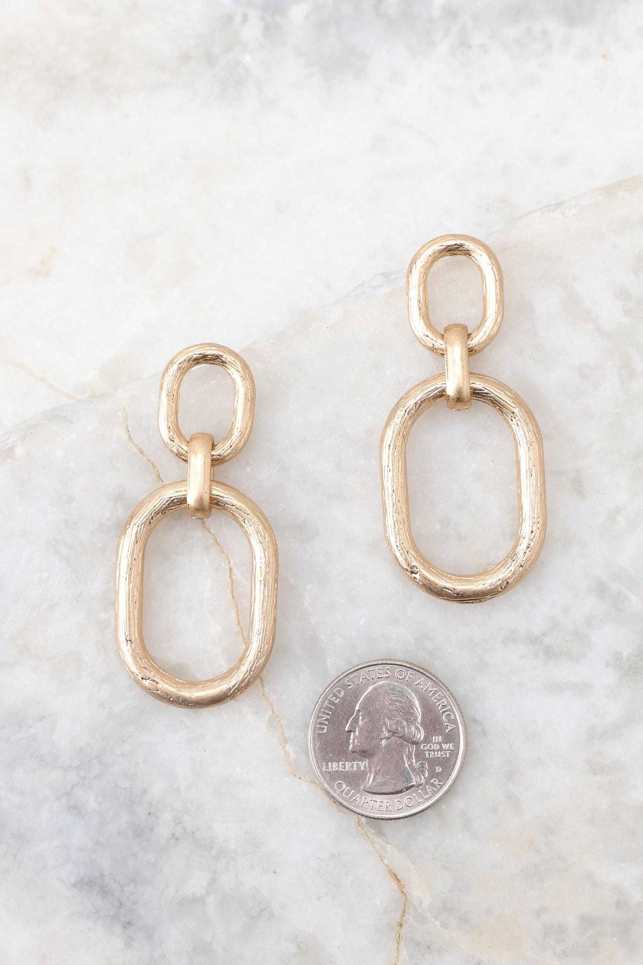 Jewelry Red Dress | All Linked Up Earrings Gold