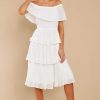 Clothing Red Dress White Dresses | Delightfully Chic Midi Dress White