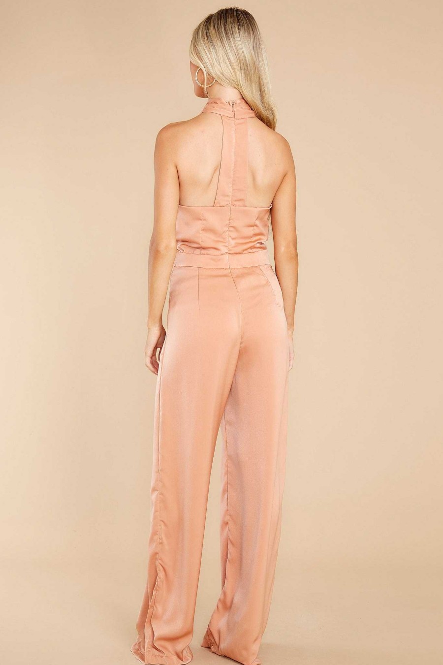 Clothing Aura Jumpsuits | Story Of Us Jumpsuit Apricot