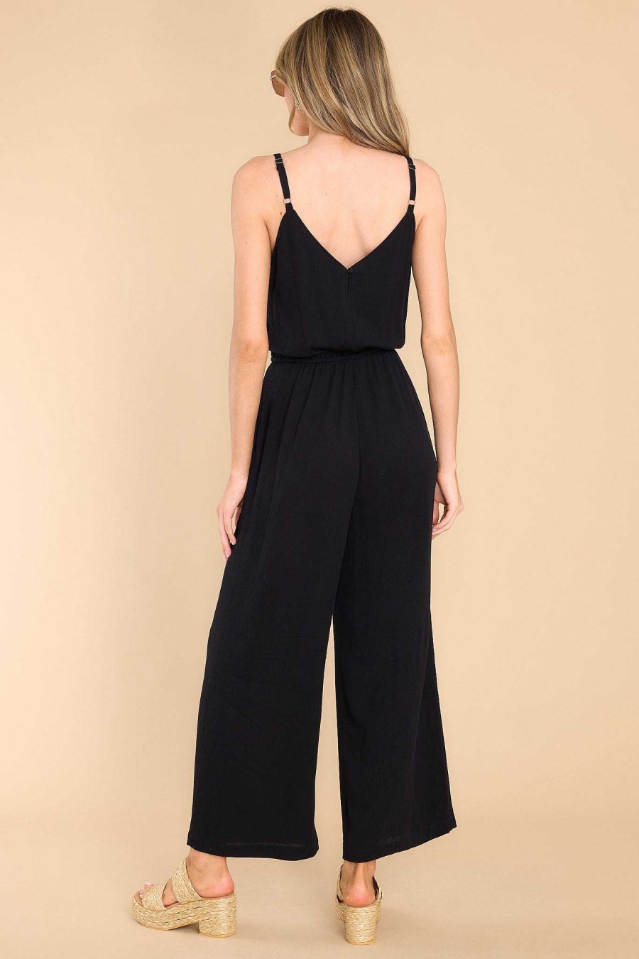 Clothing Red Dress Jumpsuits | Light It Up Jumpsuit Black