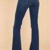 Clothing Just Black Clean Denim | Deep Down Stretch Flare Jeans Dark Wash