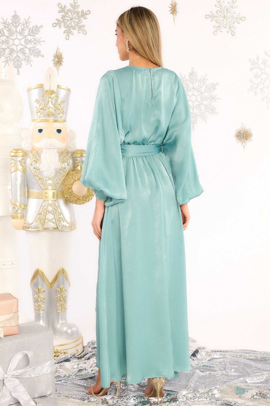 Clothing Aura Maxi Dresses | Like A Princess Maxi Dress Seafoam