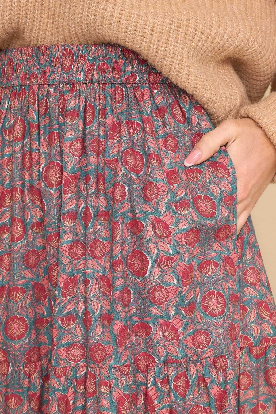 Clothing Victoria Dunn Skirts | Dahlia Hazel Maxi Skirt Brown