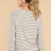 Clothing Z Supply Casual Tops | Staying In Stripe Long Sleeve Top Natural