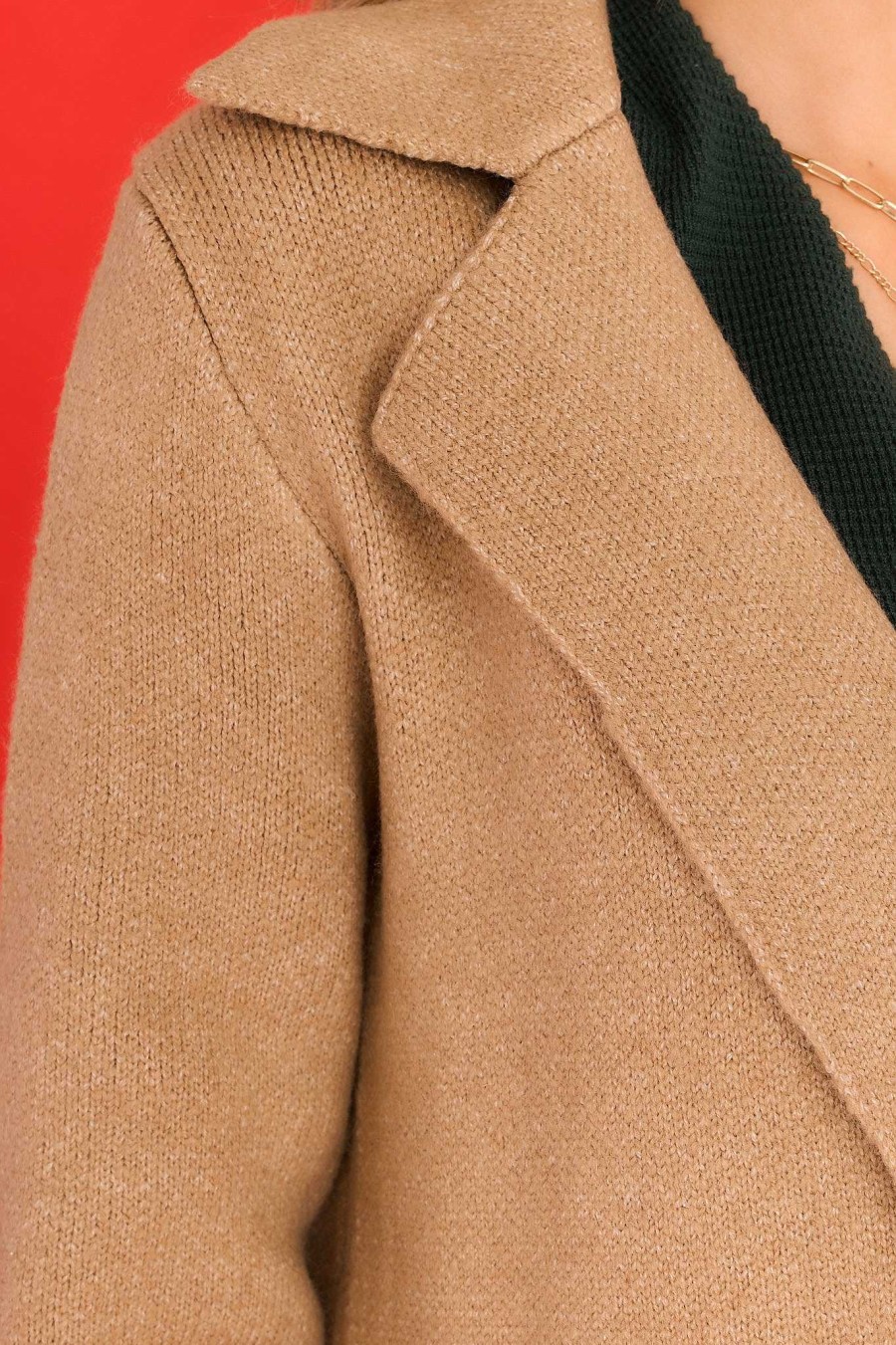 Clothing Red Dress Jackets | Stuck In Your Ways Jacket Tan