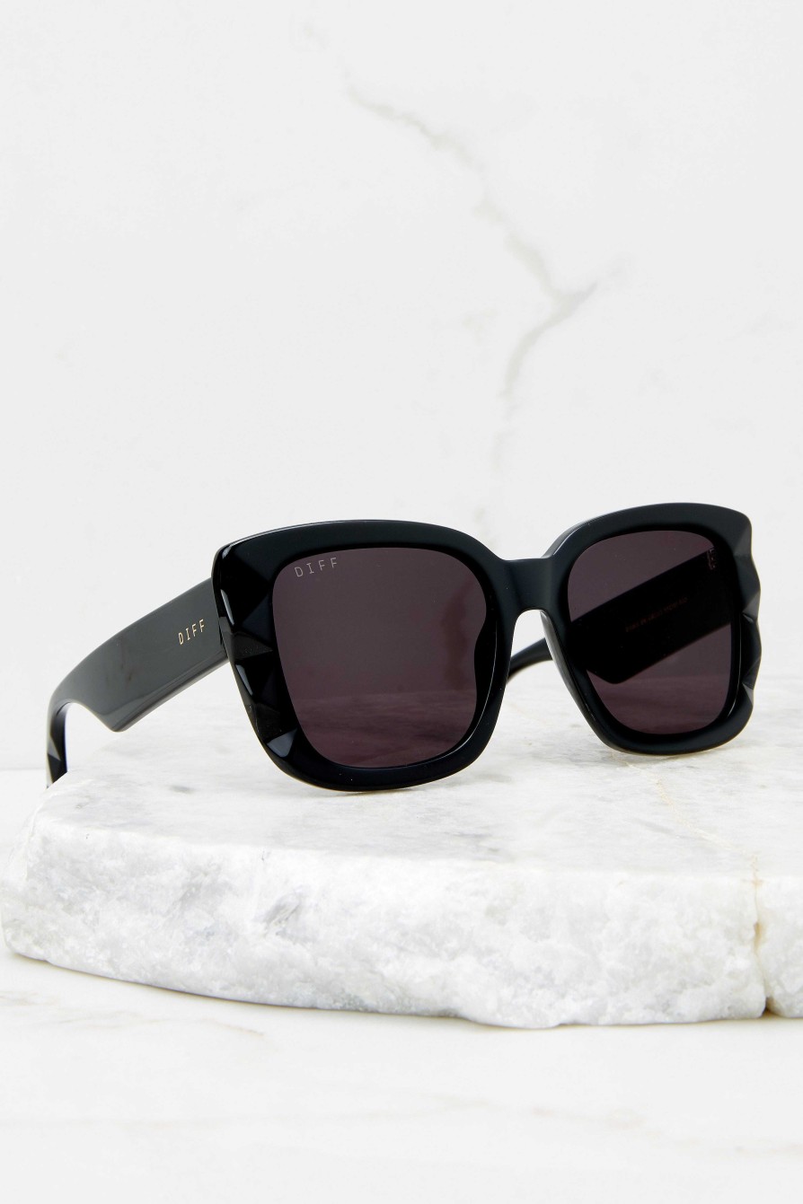 Accessories DIFF Sunglasses | Dana Grey Sunglasses Black