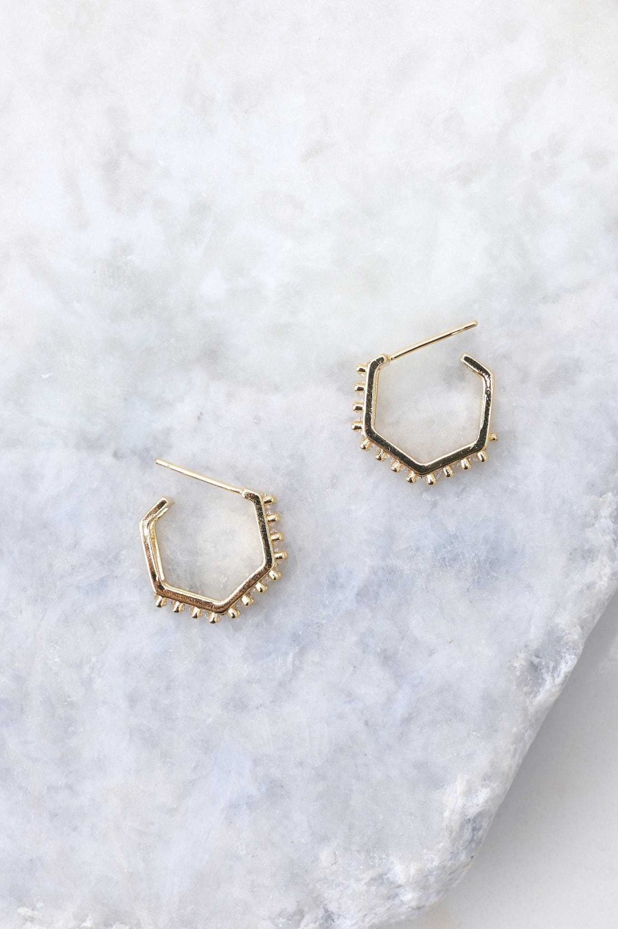 Jewelry Bracha | Night Out Hoop Earrings Gold