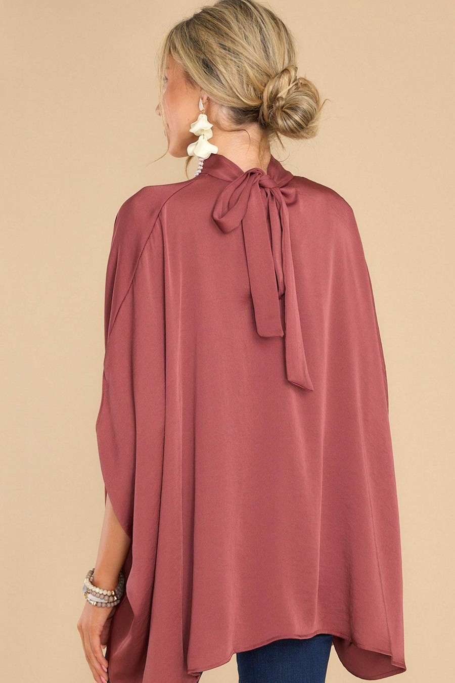 Clothing Red Dress Casual Tops | Kiss And Won'T Tell Top Copper