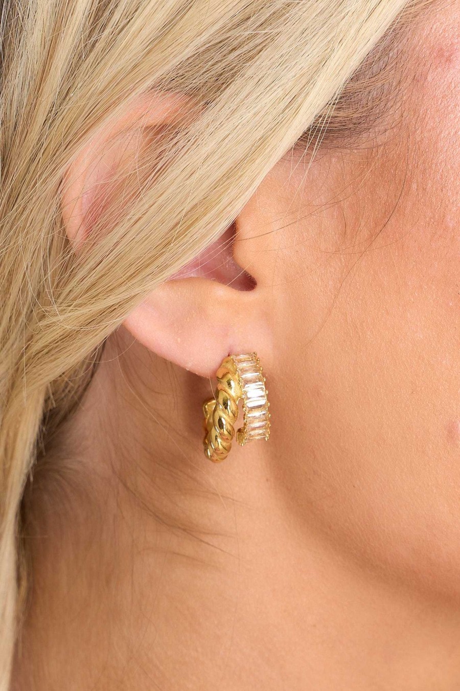 Jewelry Bracha | Reina Hoops Gold