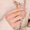 Jewelry Red Dress | Chasing Fame Ring Gold