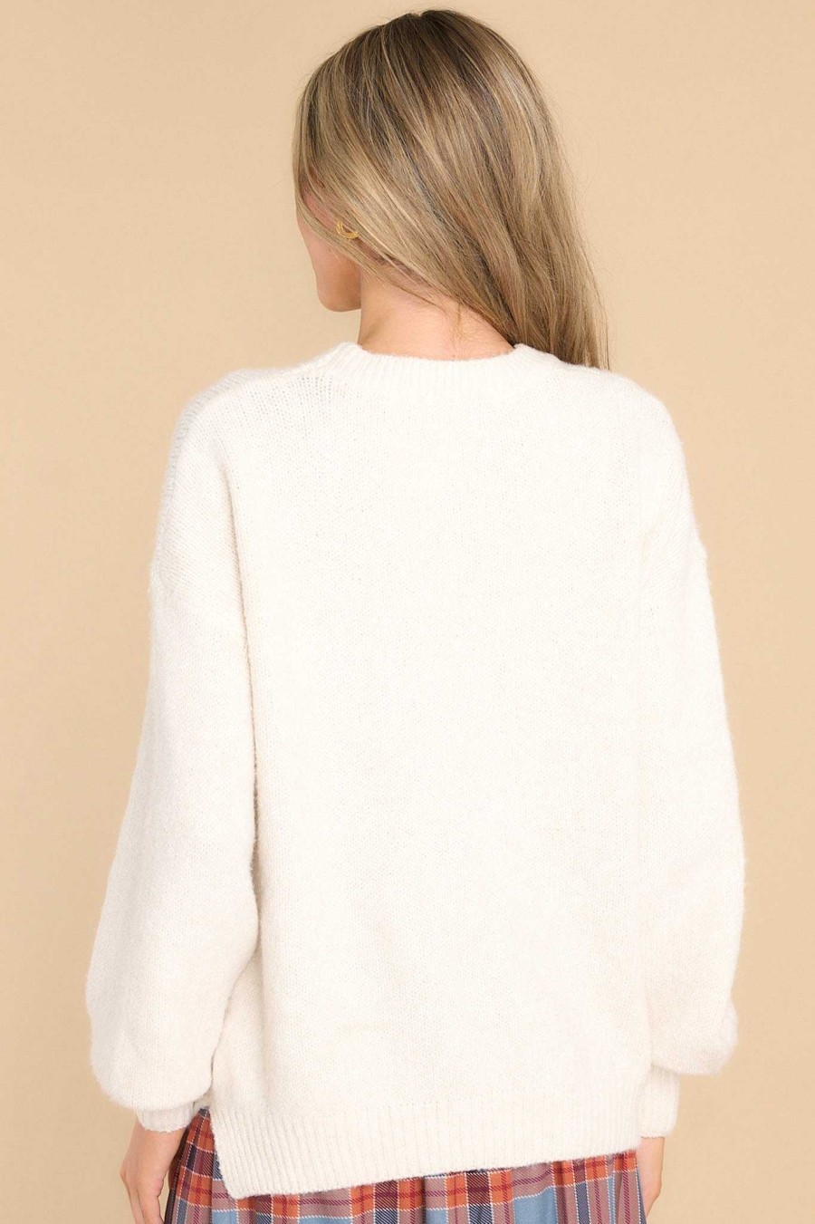 Clothing Red Dress Casual Tops | From Time To Time Sweater Oatmeal