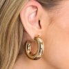 Jewelry Red Dress | Give Me Time Hoop Earrings Gold
