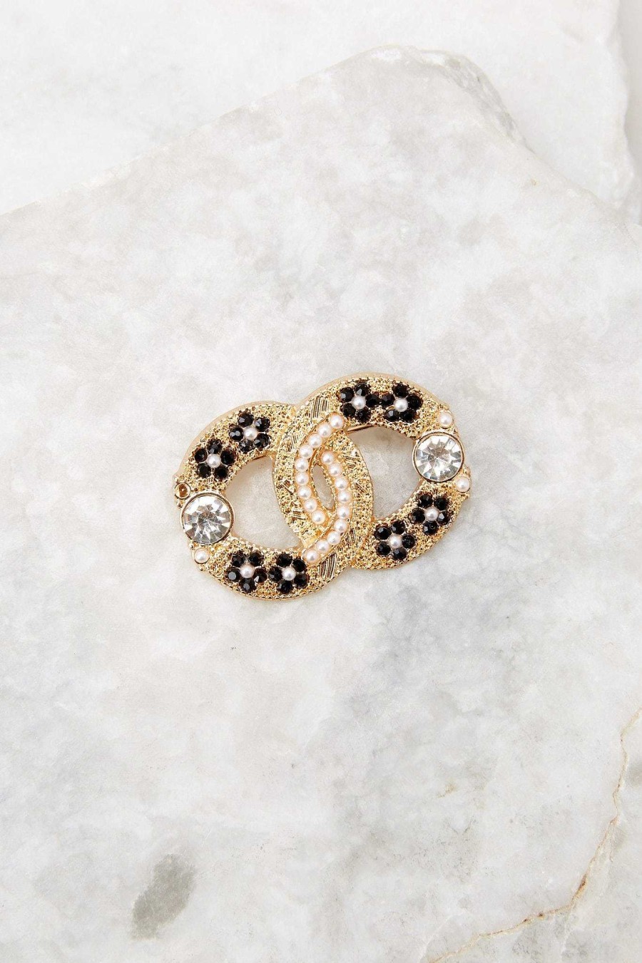 Jewelry Red Dress | Bloom Together Brooch Gold