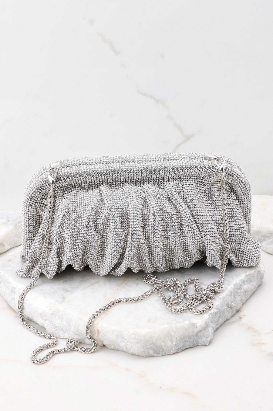 Accessories Red Dress Clutches & Pouches | Found In A Dream Bag Silver