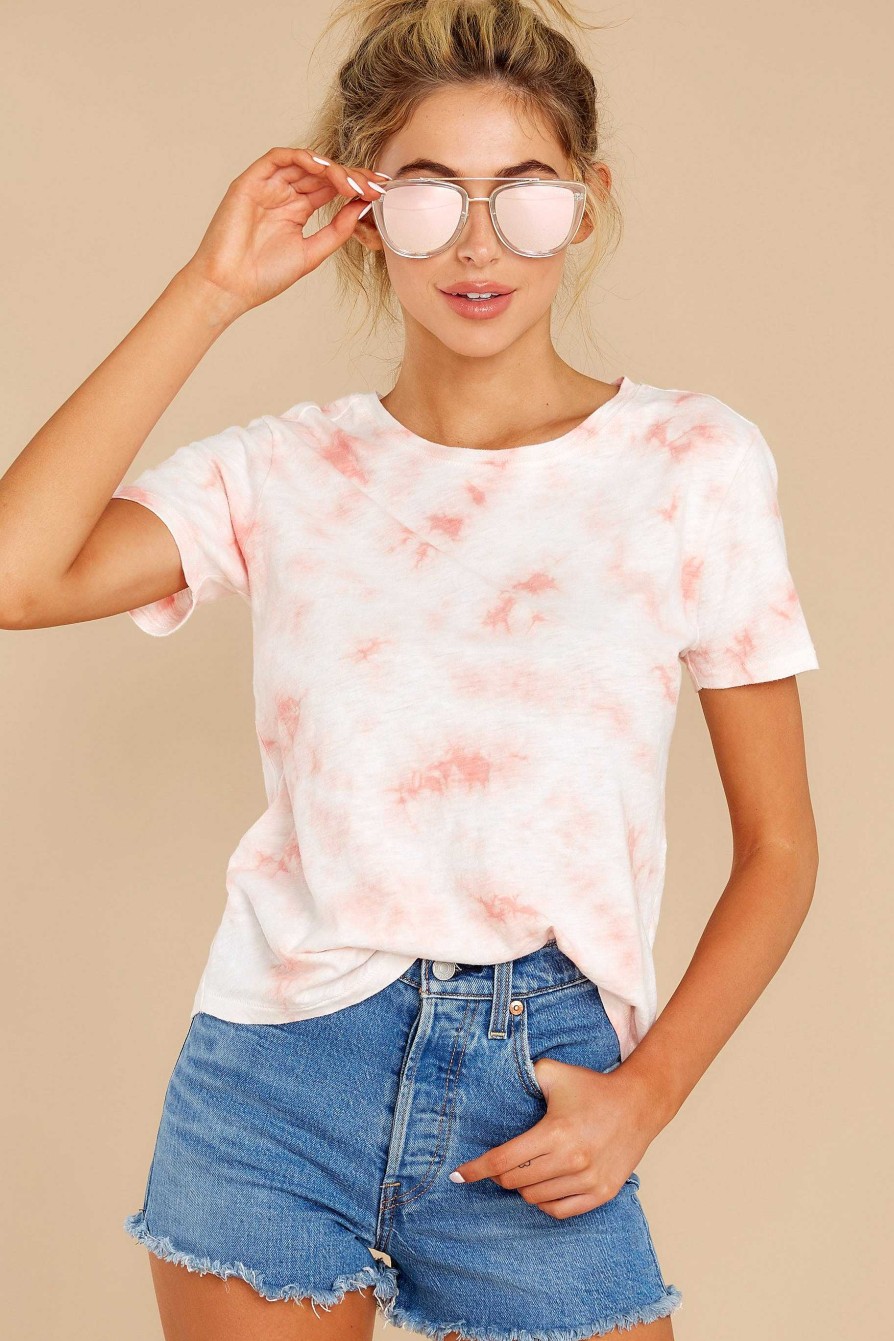 Clothing Z Supply Tees | Ultimate Tie Dye Tee Coral Almond