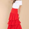 Clothing Aura Skirts | Burning Up The Dance Floor Skirt Red