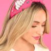Accessories Red Dress Hair Accessories | Christmas Crown Headband Fuchsia