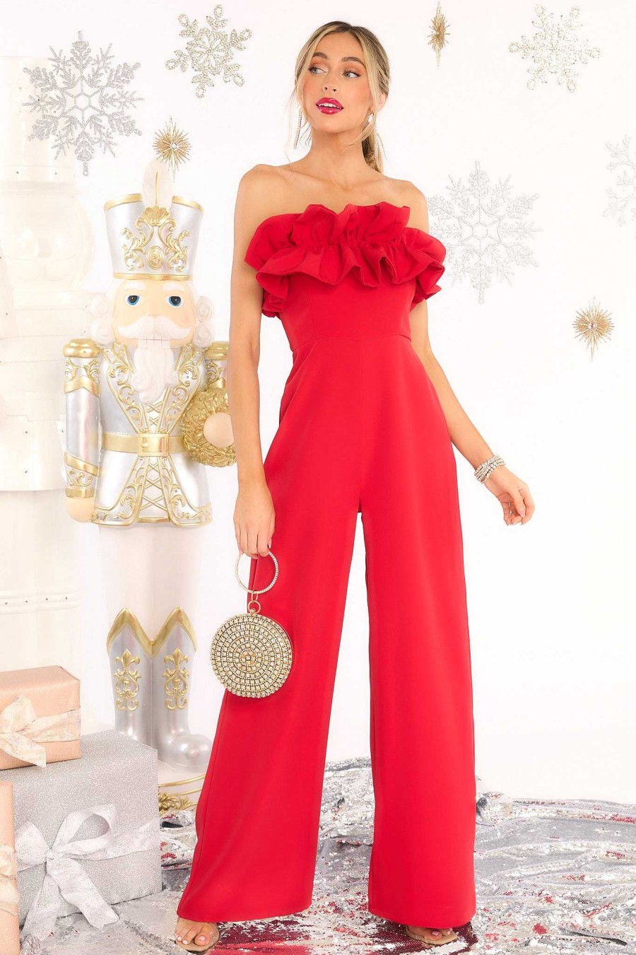 Clothing Red Dress Jumpsuits | By Any Means Jumpsuit Red