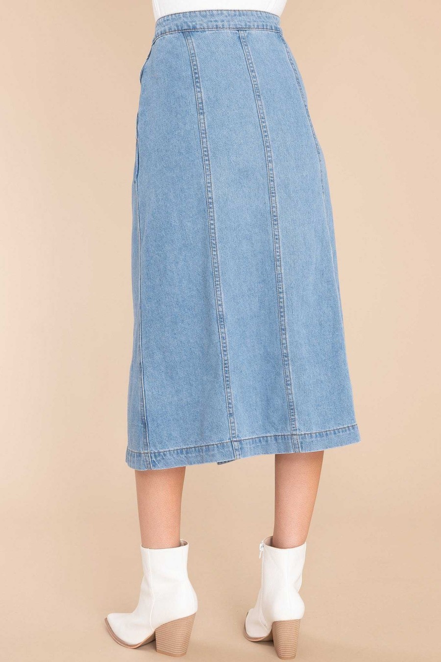 Clothing Red Dress Clean Denim | So Charmed Skirt Denim