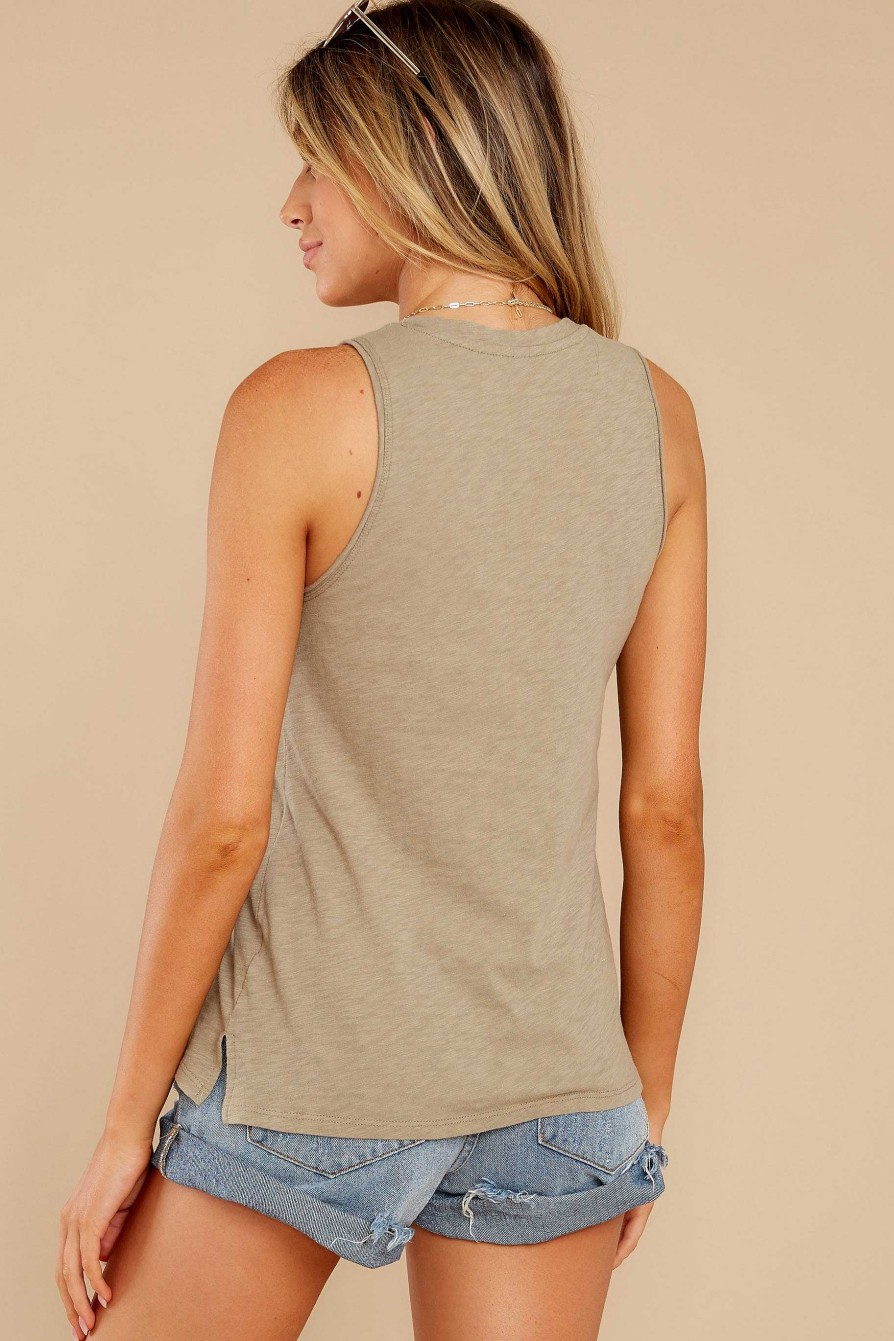 Clothing Z Supply Tank Tops | The Sunset Slub Tank Silver Sage