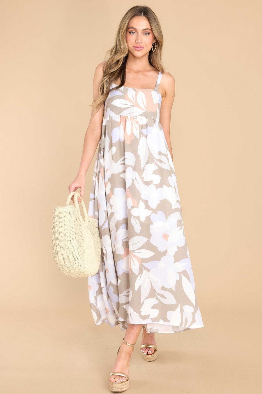Clothing RED DRESS Maxi Dresses | Love You Still Multi Print Maxi Dress Grey