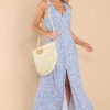 Clothing Red Dress Midi Dresses | Looking At You Floral Dress Dusty Blue