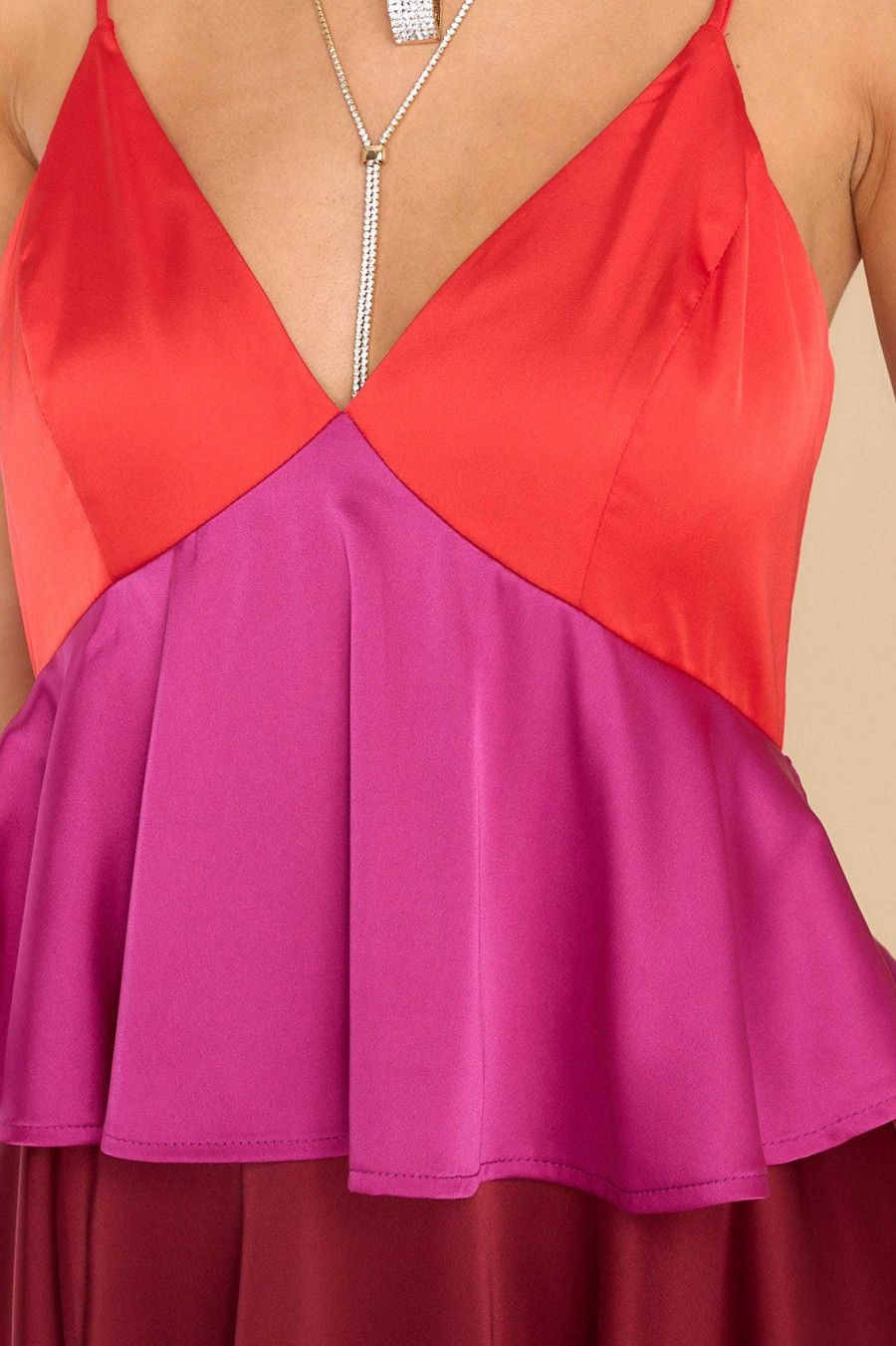 Clothing Aura Maxi Dresses | She'S A Showstopper Multi Maxi Dress Wine