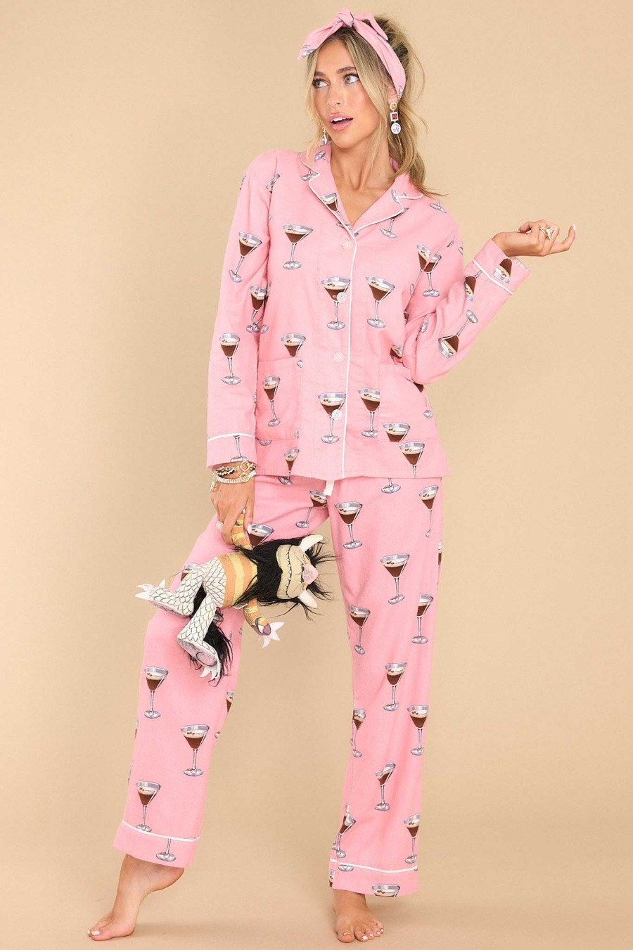 Clothing PJ Salvage Matching Sets | Flannels Vintage Pj Pants Pink