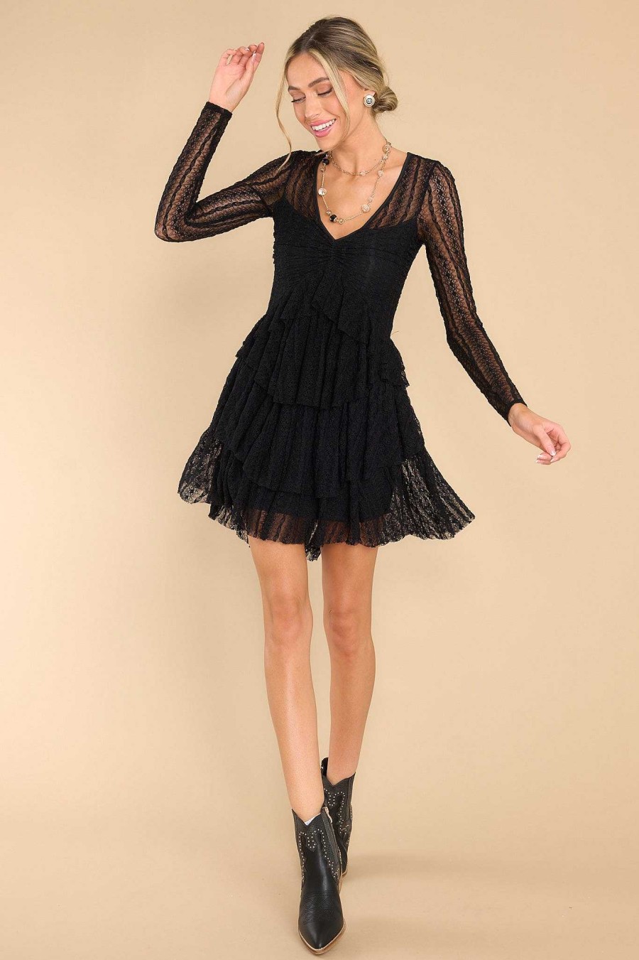 Clothing LoveShackFancy Mini Dresses | Yana Dress Black