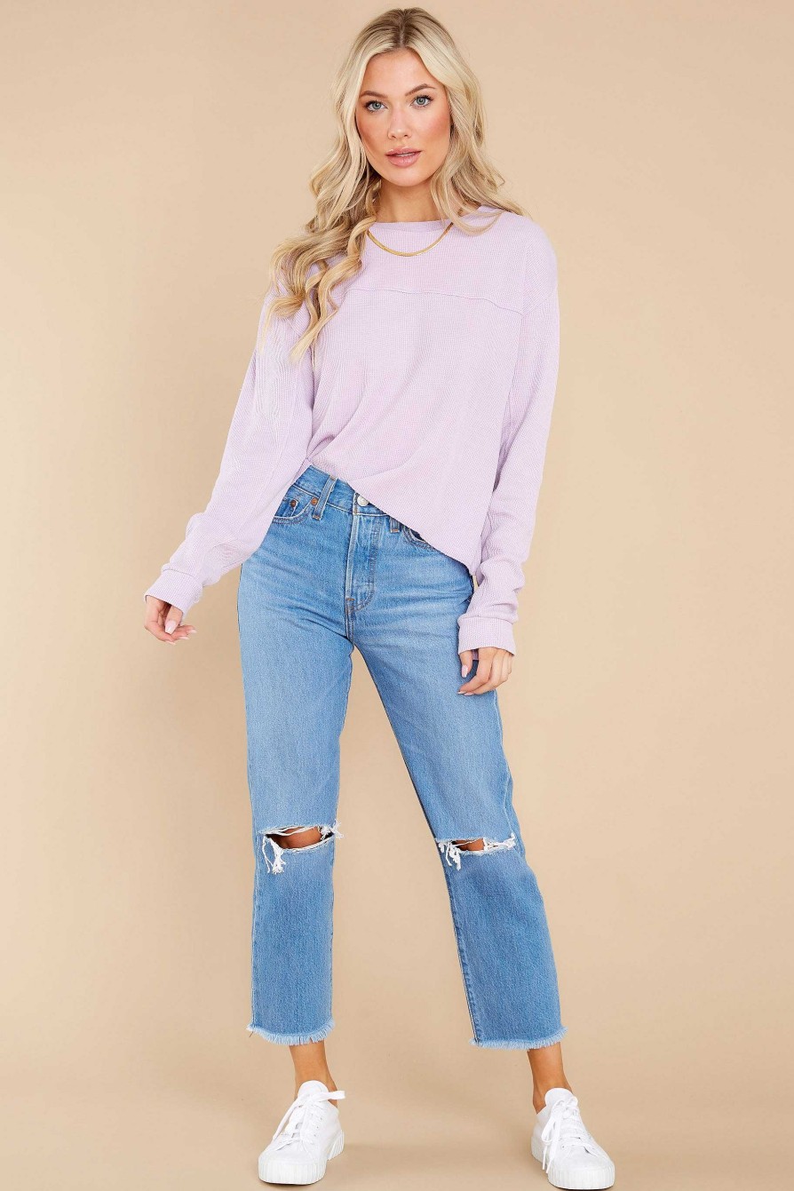 Clothing Red Dress Sweaters | The Way Back Top Purple Ice