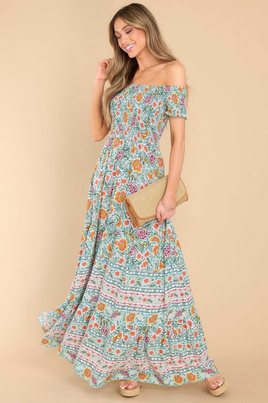 Clothing Red Dress Maxi Dresses | Is It True Maxi Dress Green Floral