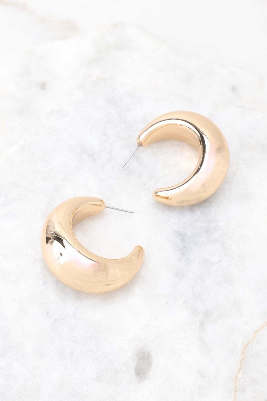 Jewelry Red Dress | Entertain Me Hoop Earrings Gold