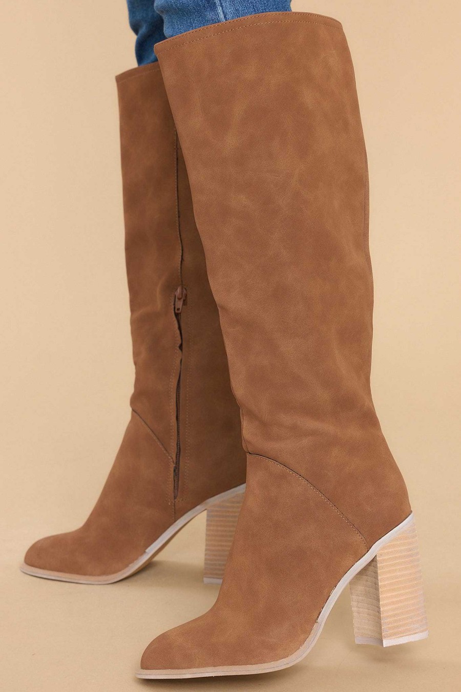 Shoes Red Dress High Heel Boots | No Reason Not To Boots Brown