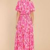 Clothing Red Dress Floral Dresses | Take Me Traveling Floral Print Maxi Dress Fuchsia