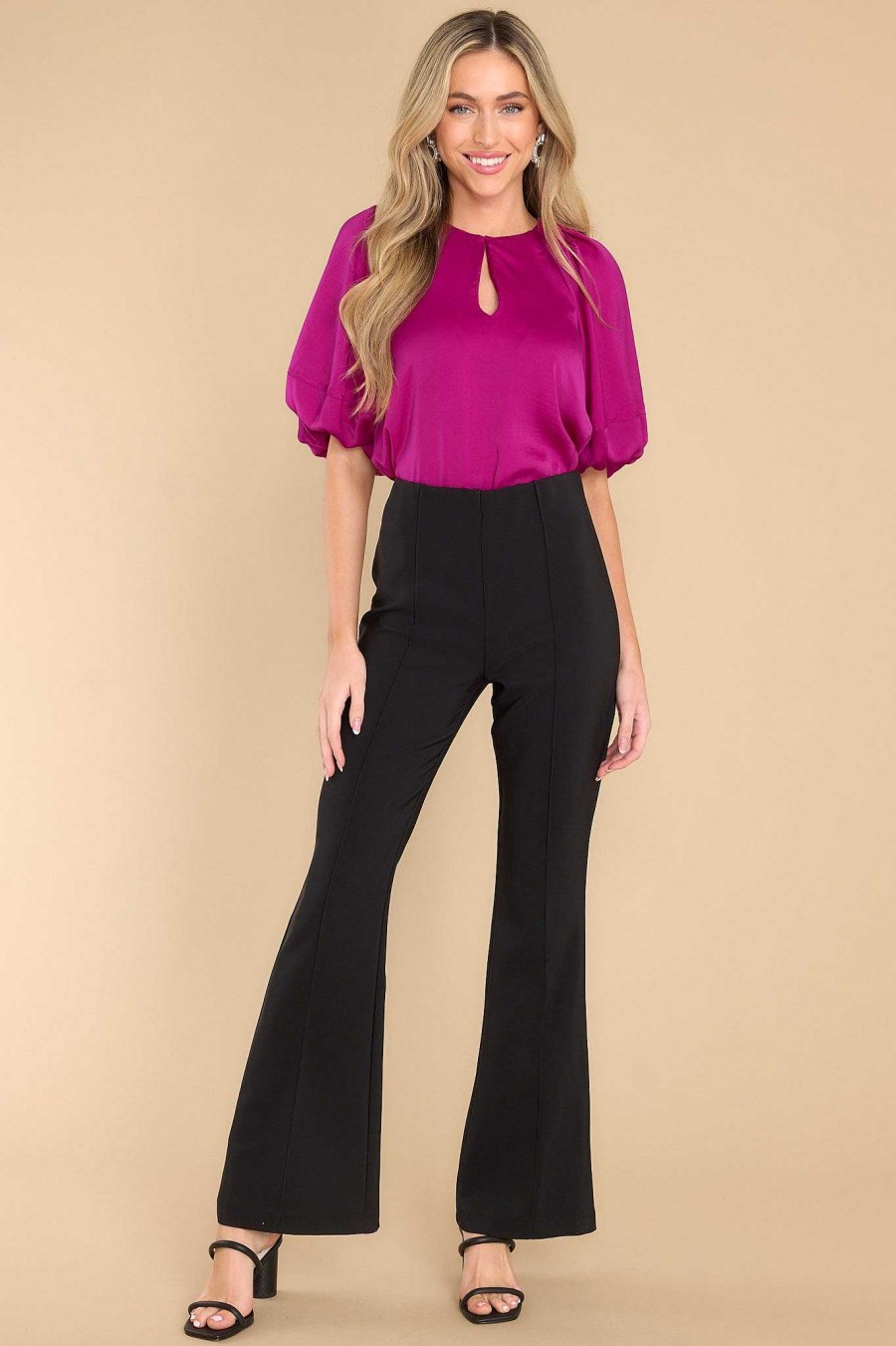 Clothing Red Dress Pants | Down On Broadway Pants Black