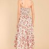 Clothing Red Dress Midi Dresses | Free To Choose Floral Midi Dress Ivory