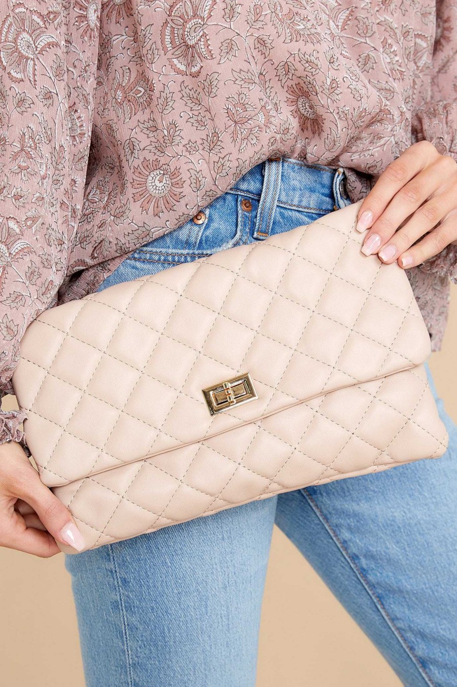 Accessories Red Dress Clutches & Pouches | Perfect Match Clutch Beige