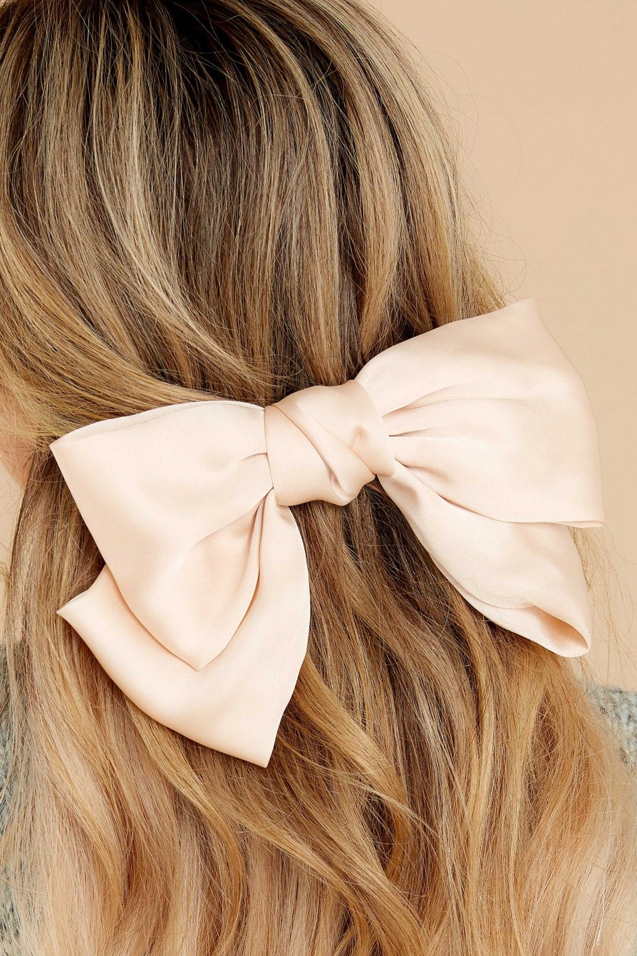 Accessories Red Dress Hair Accessories | Hello Darling Bow Beige