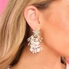 Jewelry Red Dress | Holiday Shimmer Earrings White