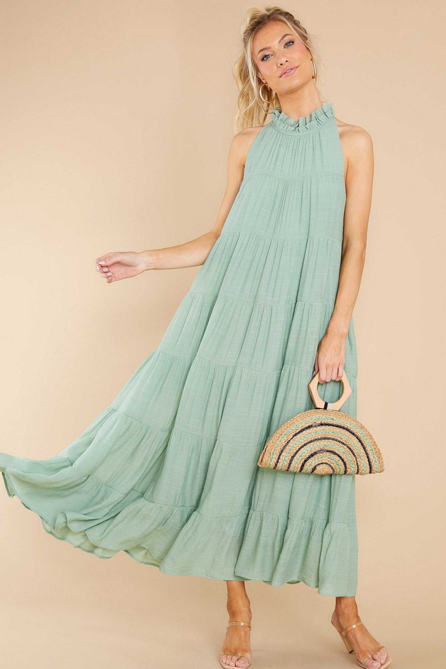 Clothing Red Dress Maxi Dresses | Take Me Dancing Maxi Dress Sage
