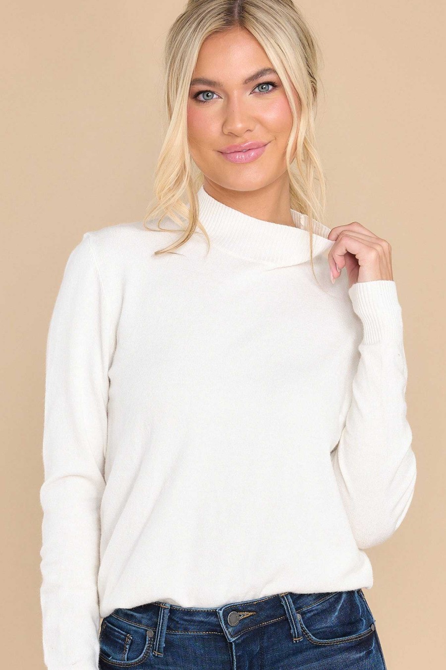 Clothing Red Dress Casual Tops | Take Care Of Yourself Sweater Ivory