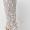 Shoes Matisse High Heel Boots | Nashville Clear Rhinestone Western Boots Silver