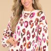 Clothing Red Dress Casual Tops | Fiercely On Point Leopard Print Sweater Ivory