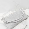 Accessories Red Dress Satchels & Shoulder Bags | City Drives Beaded Mesh Bag Silver