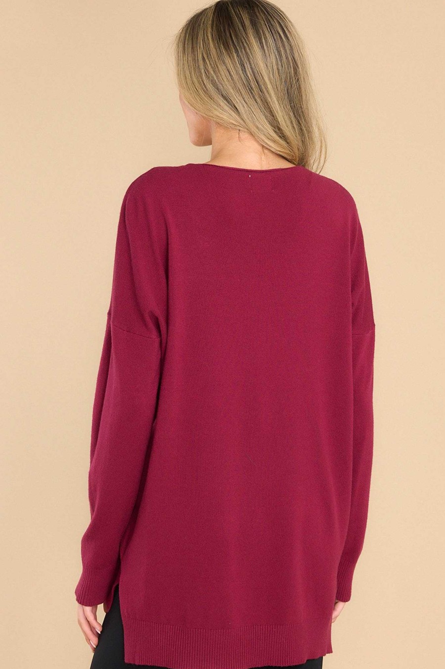 Clothing So Soft Collection Sweaters | Wind Down Boysenberry Sweater Dark Sangria